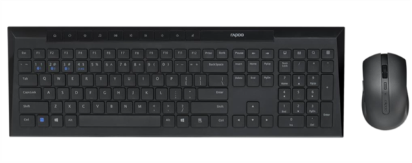 MULTI-MODE WIRELESS KEYBOARD & MOUSE US BLACK 8210M