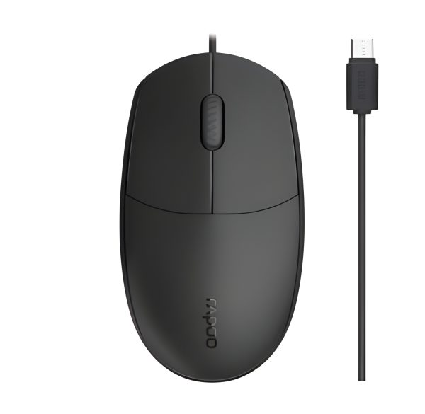 WIRED OPTICAL MOUSE BLACK TYPE-C N100C